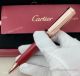2021 New Cartier Santos Dumont De Ballpoint Pen Rose Gold and Red (2)_th.jpg